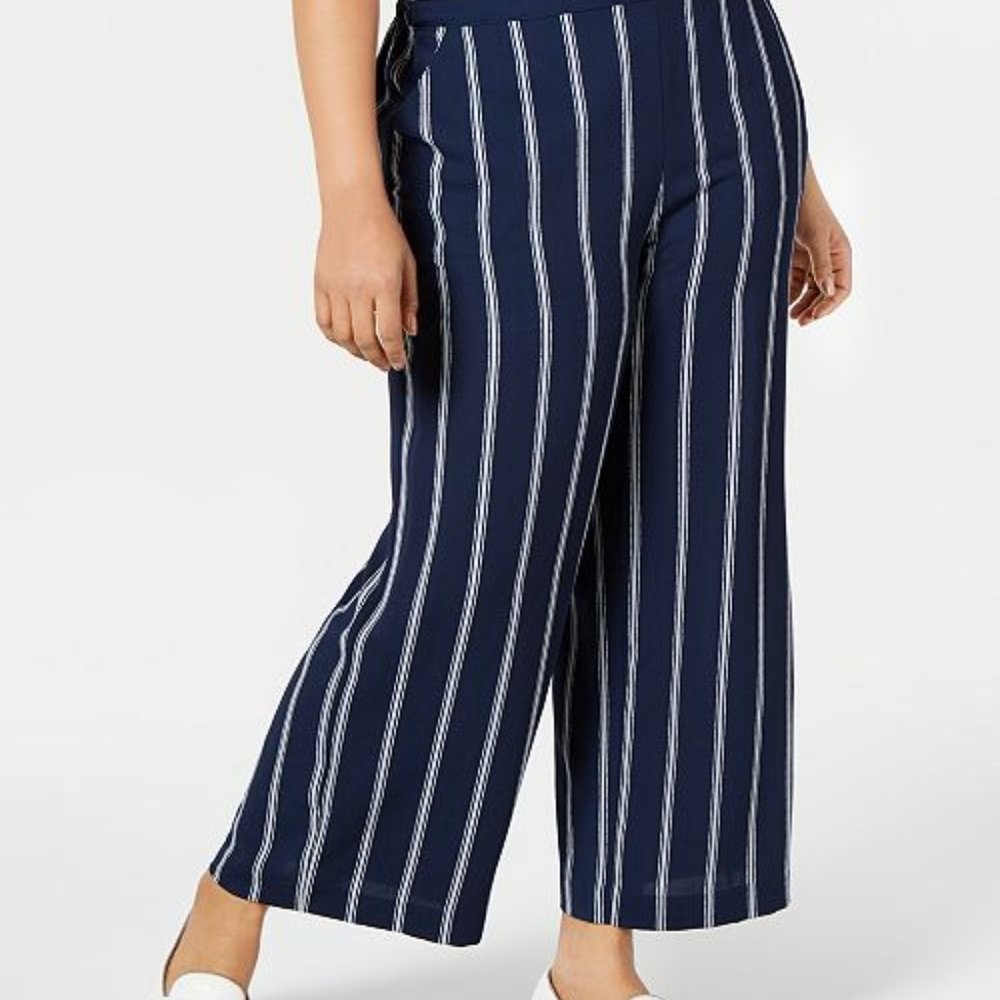 🎉HP🎉Charter Club Plus Size Striped Pull-On Pants